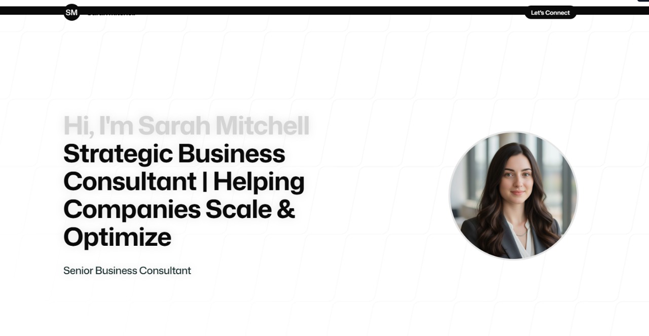 Screenshot of Corporate Executive template